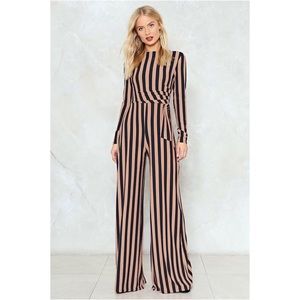 NASTY GAL striped jumpsuit